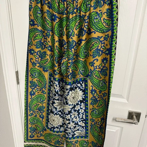 Zara Multicolor Paisley Wide Leg Pants - Picture 4 of 4